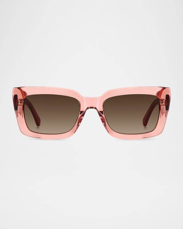 cailin rectangle acetate sunglasses